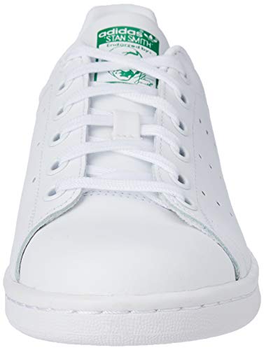 adidas Stan Smith J Zapatillas Unisex Niños, Blanco (Footwear White/footwear White/green 0), 35.5 EU