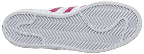 Adidas Superstar Foundation, Zapatillas Unisex Infantil, Blanco / Fucsia, 38 EU