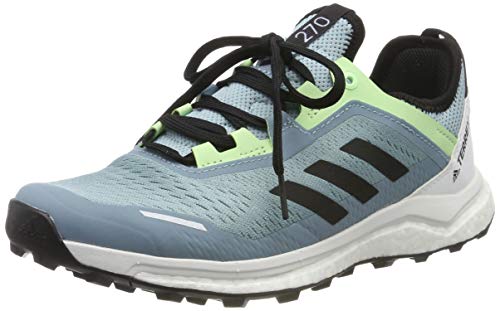 adidas Terrex Agravic Flow W, Zapatillas de Cross Mujer, Gris (Ash Grey S18/Core Black/Glow Green Ash Grey S18/Core Black/Glow Green), 36 2/3 EU