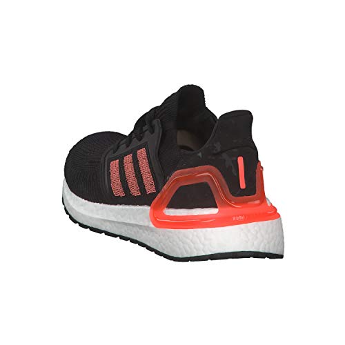 adidas Ultraboost 20 W, Zapatillas de Running Mujer, Core Black/Signal Coral/FTWR White, 38 2/3 EU