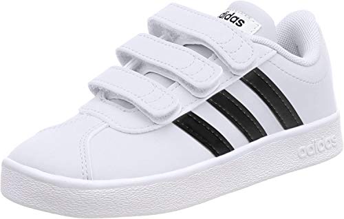 Adidas Vl Court 2.0 Cmf C, Zapatillas de deporte Unisex Niños, Blanco (Ftwr White/Core Black/Ftwr White Ftwr White/Core Black/Ftwr White), 28