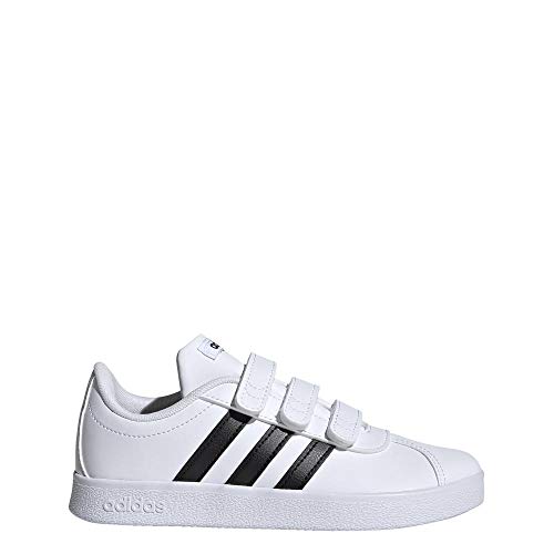 Adidas VL Court 2.0 CMF I, Zapatillas de Gimnasia, Blanco (FTWR White/Core Black/FTWR White FTWR White/Core Black/FTWR White), 26 EU