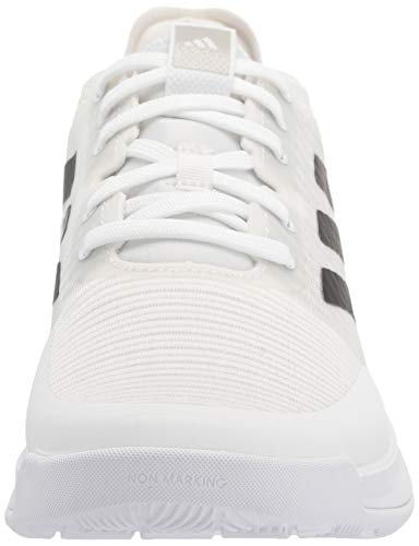 adidas Women's Crazyflight Volleyball Shoe, White/Black/Grey, 7