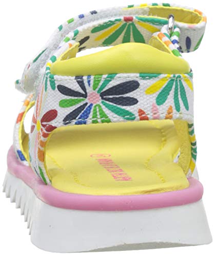 Agatha Ruiz de la Prada 192967, Sandalias con Punta Abierta Niña, Multicolor (Blanco Y Flores (Tejido Y Estampado) B), 28 EU