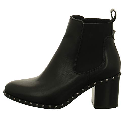 Alpe, Botines Negros de Piel con Tachuelas para Mujer, 37