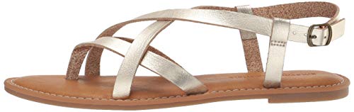 Amazon Essentials Shogun Women's Casual Strappy Sandal Sandalia con Pulsera, Dorado (Gold), (Talla del Fabricante: 5 B Us)