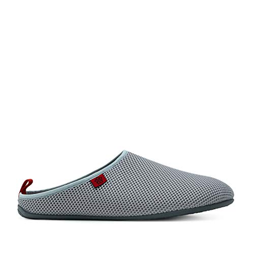 Andres Machado - Zapatillas de Estar por casa para Hombre y Mujer de Verano - Dynamic-Spring- Slippers - para Unisex Adulto - Suela de Goma Vulcanizada Resistente y Antideslizante. Gris, EU 42