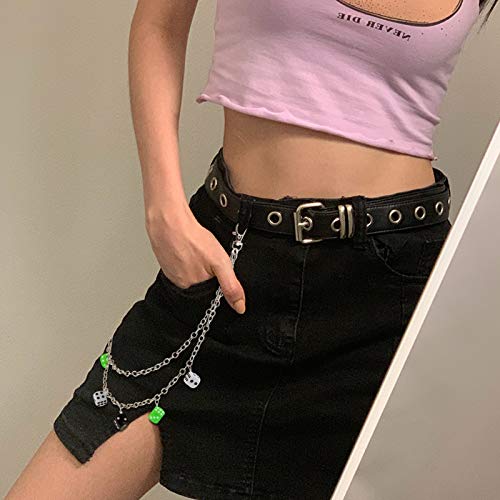 Aniwon Cadena Pantalon Hombre Mujer Cadena Pantalones Hombre Punk Hip Hop cadenas para Pantalones llaves Complementos Hombre