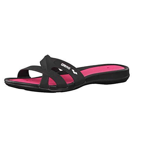 Arena Athena Woman Hook, Zapatos de Playa y Piscina para Mujer, Multicolor (Black/Fuchsia 509), 41 EU