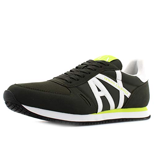 Armani Exchange Rio Retro Running, Zapatillas Hombre, Fango Off White, 43 EU