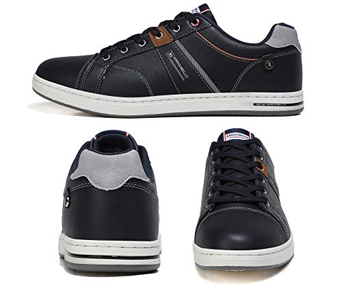 ARRIGO BELLO Zapatos Hombre Vestir Casual Deportivas Zapatillas Sneakers Caminar Correr Deportivas Gimnasio Moda cómodo Viajar Talla 41-46 (Azul, Numeric_44)