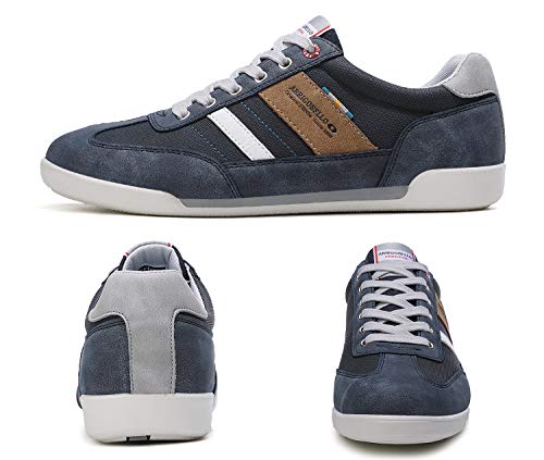 ARRIGO BELLO Zapatos Hombre Vestir Casual Zapatillas Deportivas Running Sneakers Corriendo Transpirable Tamaño 40-46 (43 EU, F Azul Claro)