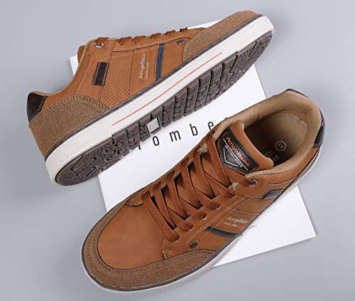 ARRIGO BELLO Zapatos Hombre Vestir Casual Zapatillas Deportivas Transpirables Sneaker Caminar Correr Cómodo Casuales Moda Negocio Talla 41-46 (Marrón, Numeric_44)