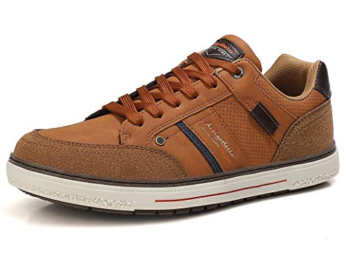 ARRIGO BELLO Zapatos Hombre Vestir Casual Zapatillas Deportivas Transpirables Sneaker Caminar Correr Cómodo Casuales Moda Negocio Talla 41-46 (Marrón, Numeric_44)