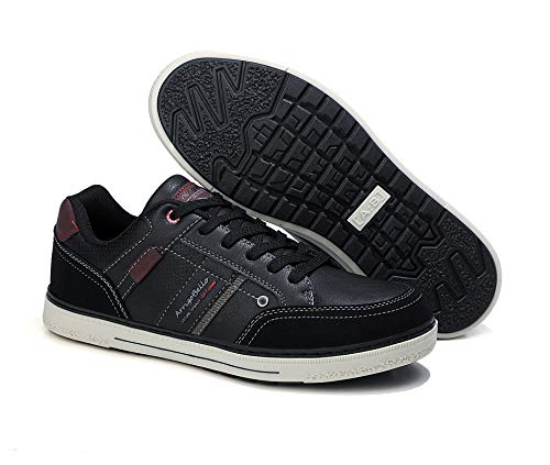 ARRIGO BELLO Zapatos Hombre Vestir Casual Zapatillas Deportivas Transpirables Sneaker Caminar Correr Cómodo Casuales Moda Negocio Talla 41-46 (Negro, Numeric_41)