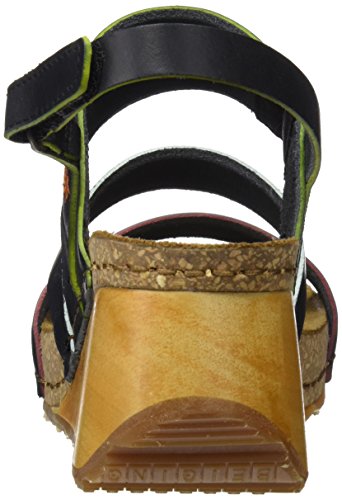 Art Borne, Sandalias con Punta Abierta Mujer, Negro (Black), 38 EU