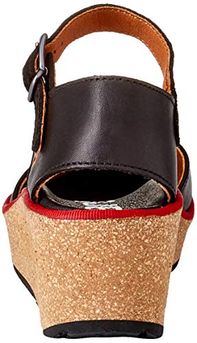 Art Parma, Sandalias con cuña Mujer, Black, 39 EU