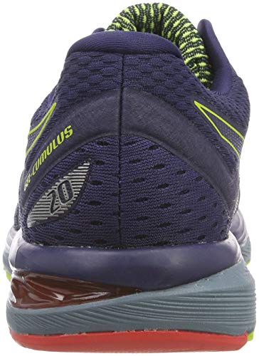 Asics Gel-Cumulus 20 G-TX, Zapatillas de Entrenamiento para Hombre, Morado (Peacoat/Rose Neon Lime 400), 41.5 EU