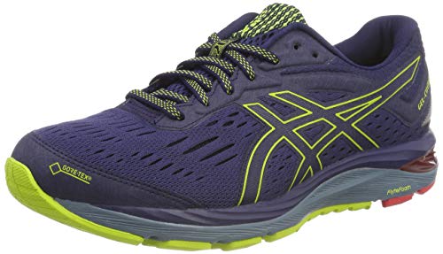 Asics Gel-Cumulus 20 G-TX, Zapatillas de Entrenamiento para Hombre, Morado (Peacoat/Rose Neon Lime 400), 41.5 EU