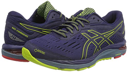 Asics Gel-Cumulus 20 G-TX, Zapatillas de Entrenamiento para Hombre, Morado (Peacoat/Rose Neon Lime 400), 41.5 EU