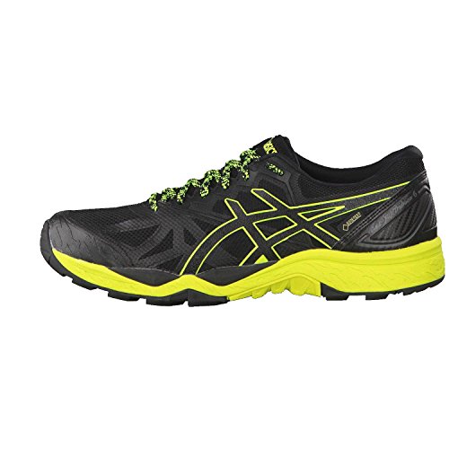 Asics Gel-Fujitrabuco 6 G-TX, Zapatillas de Running para Asfalto Hombre, Negro (Black/Safety Yellow/Black 9089), 44 EU