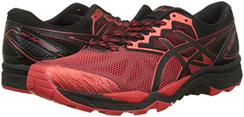 Asics Gel Fujitrabuco 6, Zapatillas de Running para Asfalto Hombre, Rojo (Black/Fiery Red/Black 9023), 43.5 EU