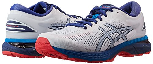 Asics Gel-Kayano 25, Zapatillas de Entrenamiento Hombre, Azul (White/Blue Print 100), 44.5 EU