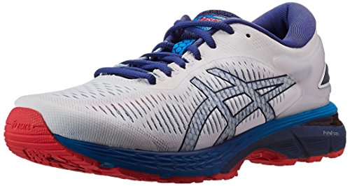 Asics Gel-Kayano 25, Zapatillas de Entrenamiento Hombre, Azul (White/Blue Print 100), 44.5 EU