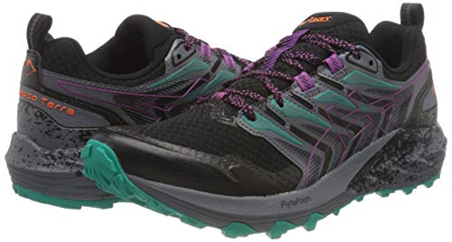 Asics Gel-Trabuco Terra, Trail Running Shoe Mujer, Black/Digital Grape, 41.5 EU