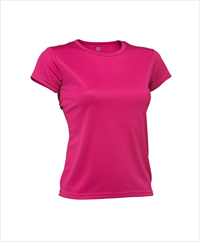 Asioka 356/16 Camiseta Técnica de Manga Corta, Mujer, Fucsia, M