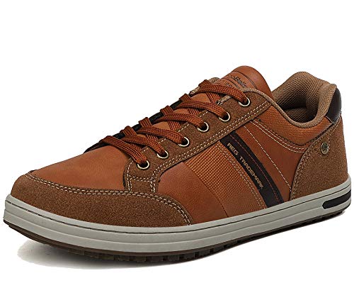 AX BOXING Zapatos Hombre Vestir Casual Zapatillas Deportivas Running Sneakers Corriendo Transpirable Tamaño 40-46 (MARRÓN Z, Numeric_41)