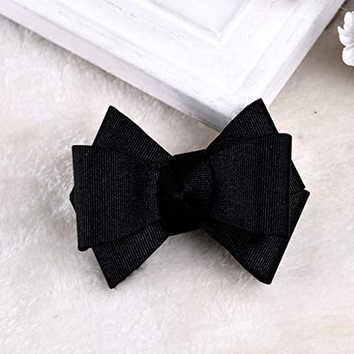 B Baosity 2pcs Lazo de Lienzo Bowknot Negro para Adorno de Zapatos Horquillas de Pelo