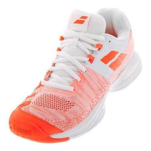 Babolat Damen Propulse Blast Allcourtschuh Weiß, Koralle Tennisschuhe, White Fluo Strike