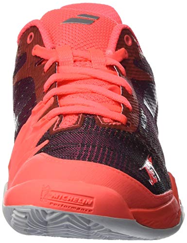 Babolat Jet Mach II Clay Sandplatzschuh Damen-Rot, Schwarz, Zapatillas de Tenis Mujer, Negro Rosa 976, 38 EU