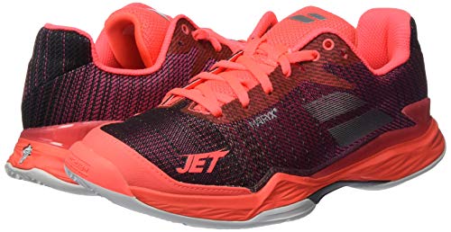 Babolat Jet Mach II Clay Sandplatzschuh Damen-Rot, Schwarz, Zapatillas de Tenis Mujer, Negro Rosa 976, 38 EU