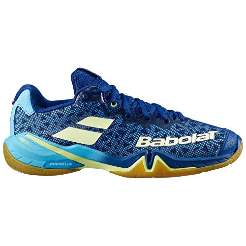 BABOLAT Shadow Tour Women, Zapatillas de Tenis Mujer, Estate Blue/Canary Yellow, 41 EU