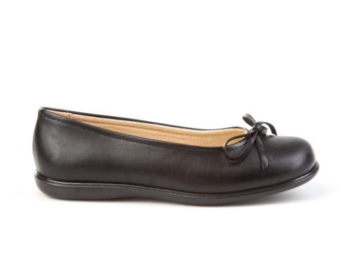 Bailarinas Colegiales para Niñas Todo Piel, mod.465. Calzado infantil Made in Spain, Garantia de calidad. (39, Negro)