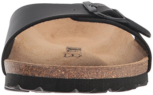 Bayton Mujeres Zephyr Punta Abierta Casual Sandalias de Cuña, Noir-Black Bottom, Talla 9