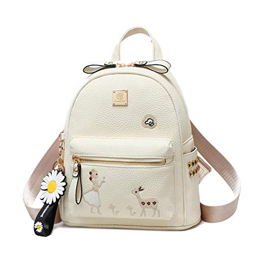 BeniModa Mochila Malea Modelos Femeninos Multi-Color Mochila Opcional Hombro-Arroz blanco