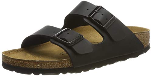 Birkenstock 51793 - Sandalias con hebilla unisex, Negro, 41 (estrecho)