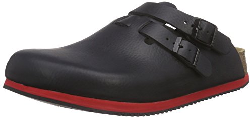 Birkenstock Kay Leder Softfootbed - Zuecos de Cuero para Mujer Blanco Blanco, Color Negro, Talla 40 EU