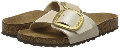 Birkenstock Madrid Big Buckle, Mule Mujer, Blanco Perla, 37 EU