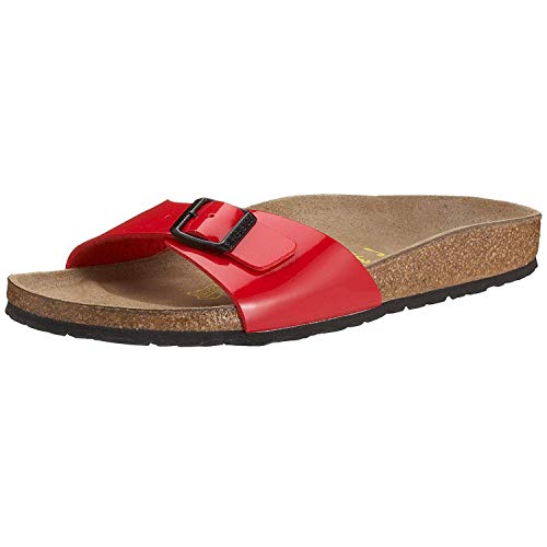 Birkenstock - Madrid, Mules Mujer, Rojo (Tango Red Lack), 38 (schmal)