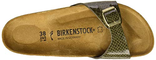 Birkenstock Madrid, Mules Mujer, Verde (Magic Snake Khaki Magic Snake Khaki), 38 EU