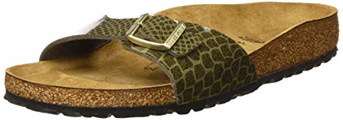 Birkenstock Madrid, Mules Mujer, Verde (Magic Snake Khaki Magic Snake Khaki), 38 EU