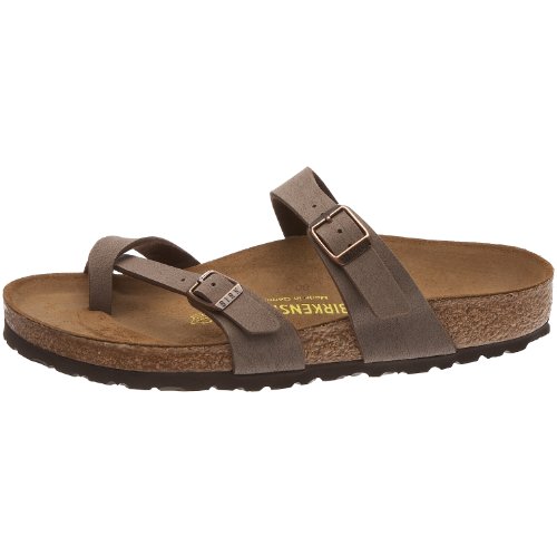 Birkenstock Mayari Birko-Flor, Sandalias de Dedo Mujer, Marrón (Mocca Nubuk), 37 (normal)