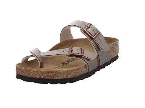 Birkenstock Passe-pouces Mayari Birko-Flor Graceful Taupe, Sandalia Mujer, 40 EU