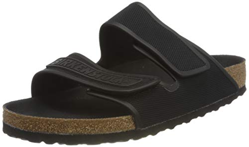 Birkenstock Sandales Delft Microfibre Et PU Noir, Sandalia para Hombre, Negro, 43 EU