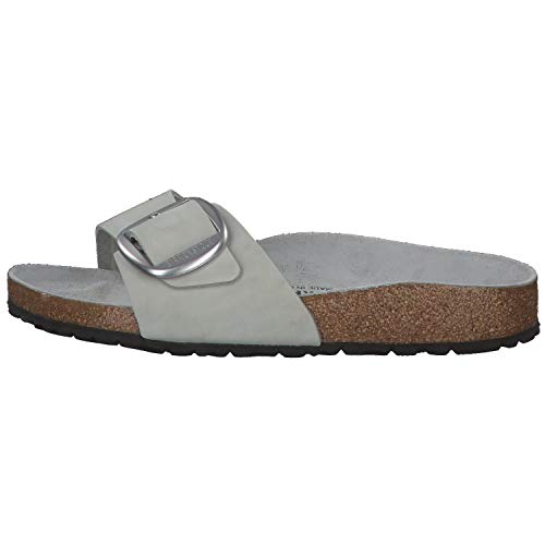 Birkenstock Sandalias Chanclas Mujer Madrid Big Buckle para Mujer Gris 38 EU