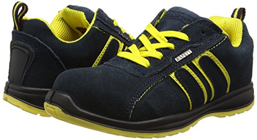 Blackrock Hudson Trainer - Zapatillas de seguridad con punta de acero, Unisex Adulto,Multicolor (Navy/Yellow), talla 37 EU (4 UK)